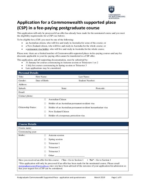csp portal application|Commonwealth Supported Place .